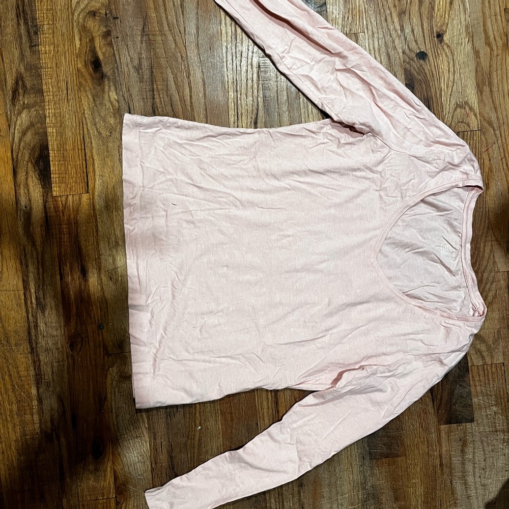Peachy pink lands end long sleeve